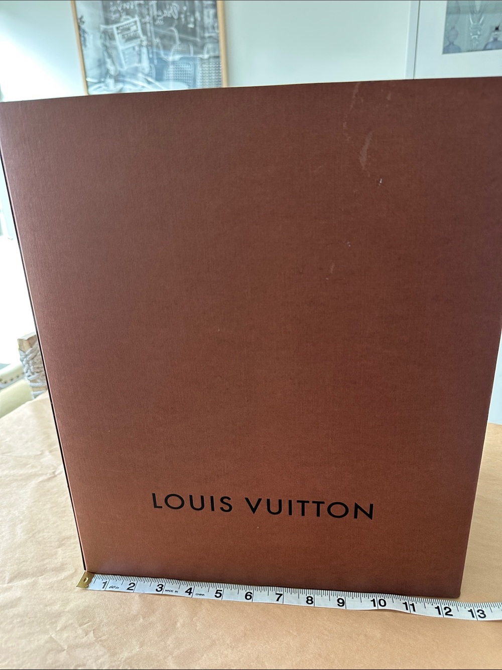 Louis Vuitton original large brown box 12 1/2 by 15 inches tall